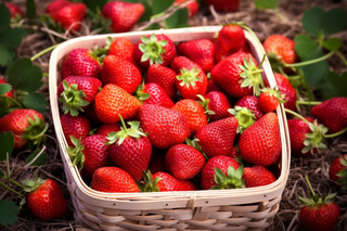 草莓水果摄影图