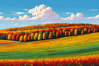 秋季景观特写高清图片