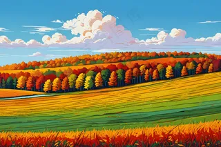 秋季景观特写高清图片