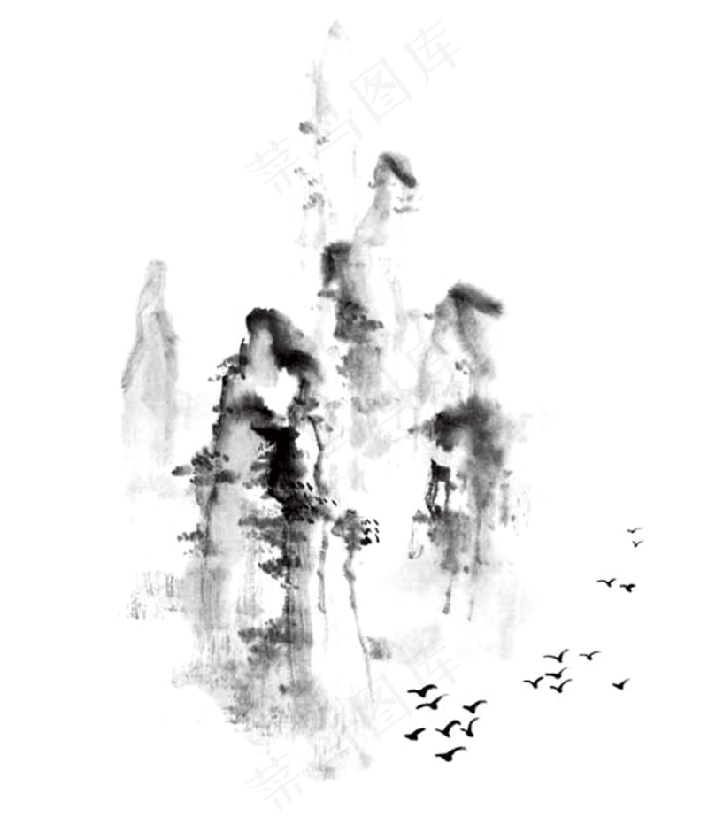 新中式水墨山水画87