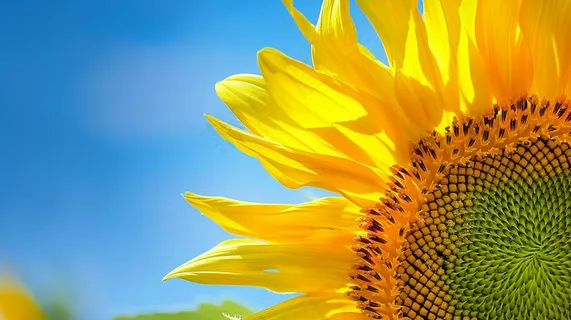 向日葵向阳鲜花摄影图