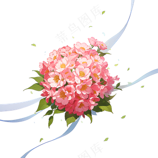 粉色花朵桃花玫瑰免抠素材18