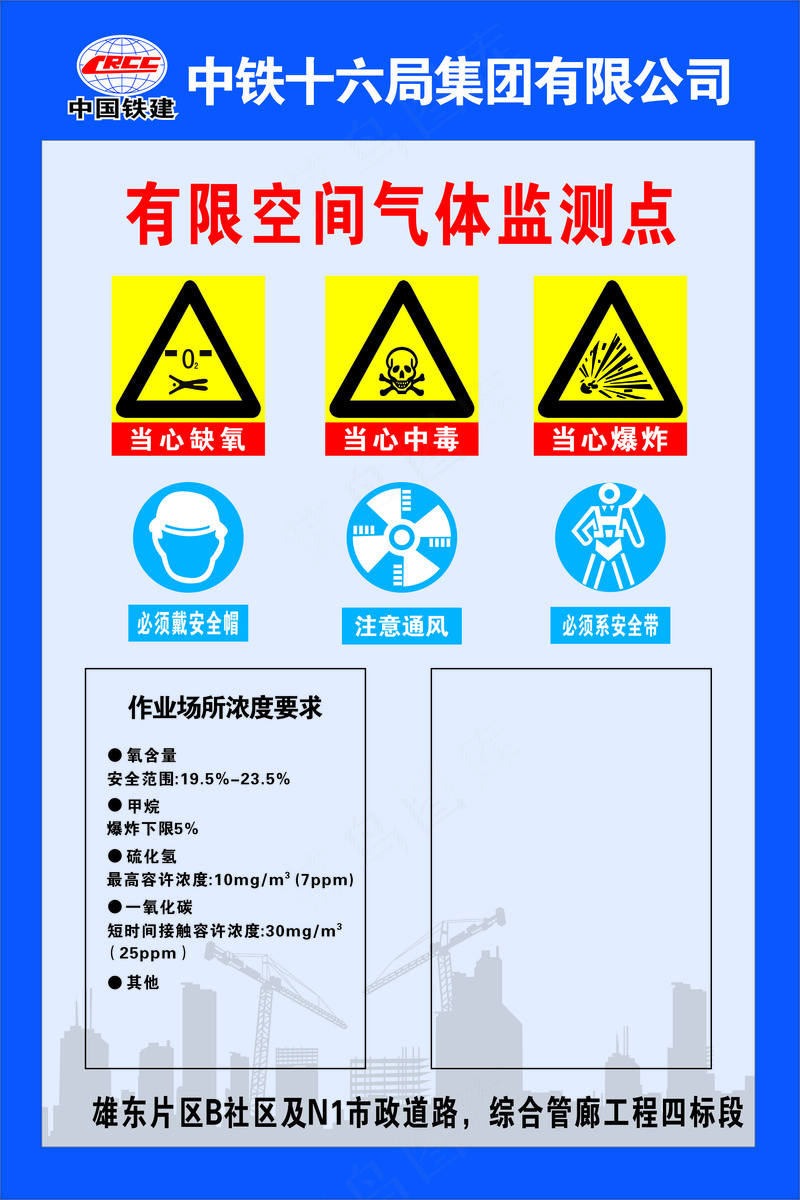 有限气体检测点展板cdr矢量模版下载