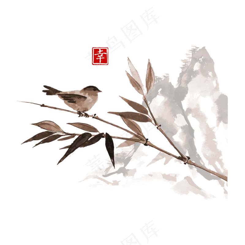 新中式水墨山水画188