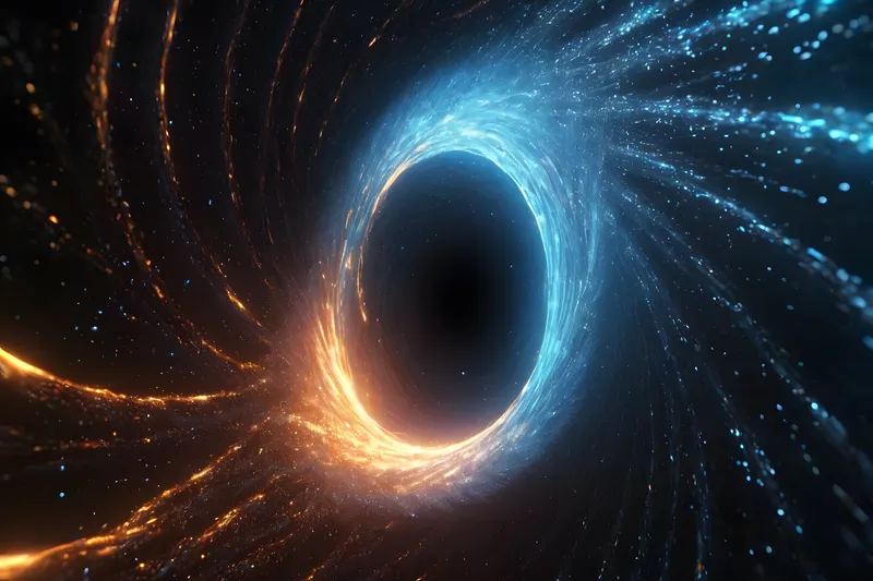 未来科技黑洞旋涡状粒子射线图片