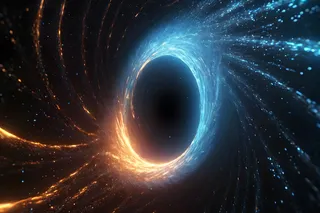 未来科技黑洞旋涡状粒子射线图片