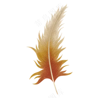水彩羽毛免扣