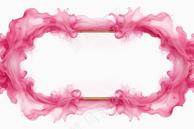 白色背景粉色烟雾抽象框架图片