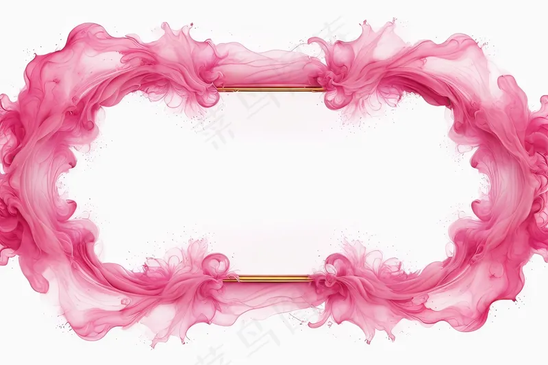 白色背景粉色烟雾抽象框架图片