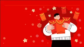 红色 红包 海报 背景