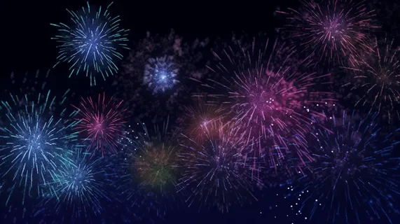 烟花五颜六色的烟花庆典新年节日暮色的天空背景摄影图 烟花五颜六色的烟花庆典新年节日暮色的天空背景摄影图