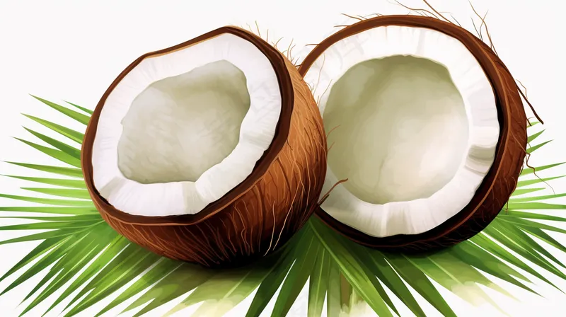 夏日椰子清凉插画素材(4368x2448)