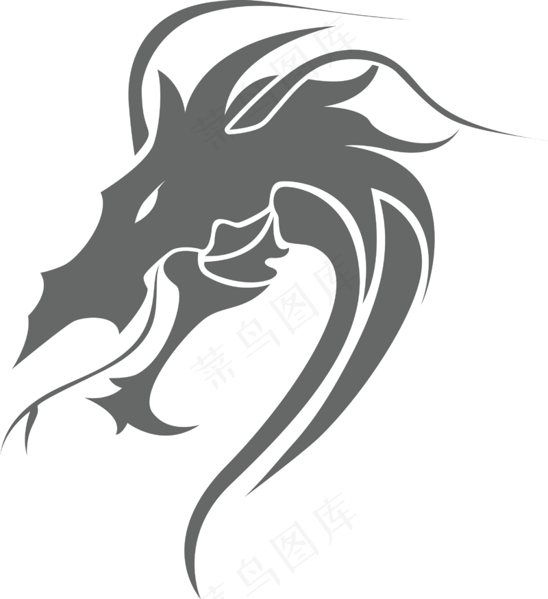 中国风金色龙元素古风水墨龙png免抠透明素材装饰图片PS素材