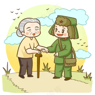 军绿色雷锋人物免扣元素 (6)