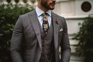 男士西服西装高端定制衣橱摄影图