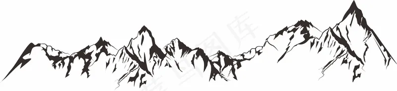山矢量图线框cdr矢量模版下载