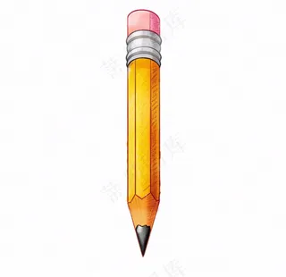 铅笔黄色学习工具卡通插画免抠