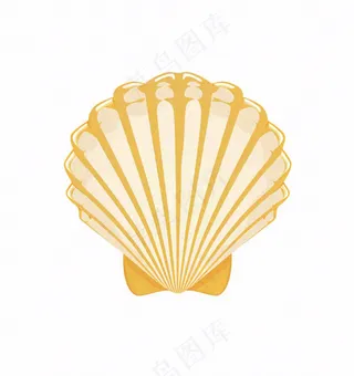 贝壳卡通插画免抠