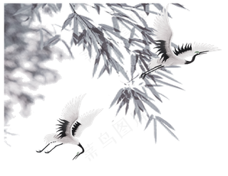 中国风水墨竹子图片古风竹叶竹林水彩手绘插画PNG免扣设计