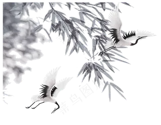 中国风水墨竹子图片古风竹叶竹林水彩手绘插画PNG免扣设计