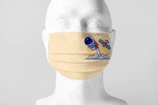 文创艺术口罩样机模板 (3)