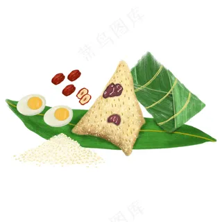 粽子  端午元素  端午插画  粽子插画   蜜枣粽   大枣插画