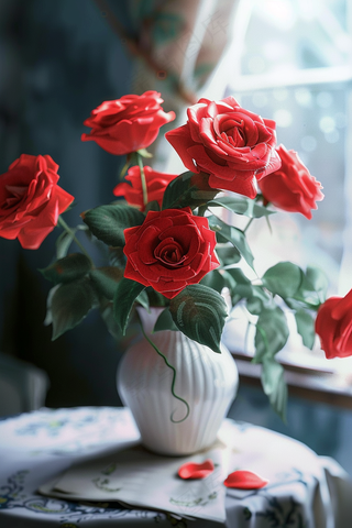 玫瑰花鲜花花朵摄影图