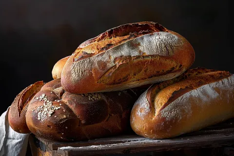 全麦面包欧包美食摄影图 全麦面包欧包美食摄影图