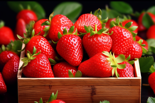 新鲜草莓水果摄影图