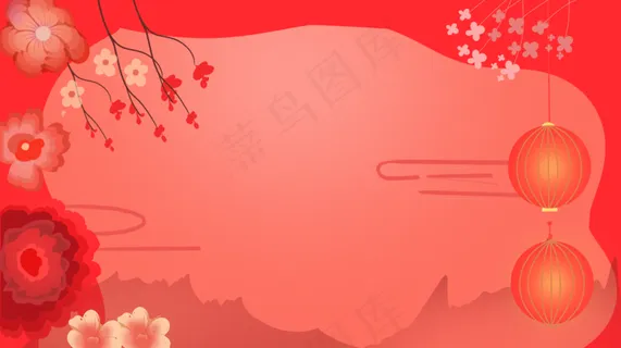 红色简约风春节活动海报 红色简约风春节活动海报