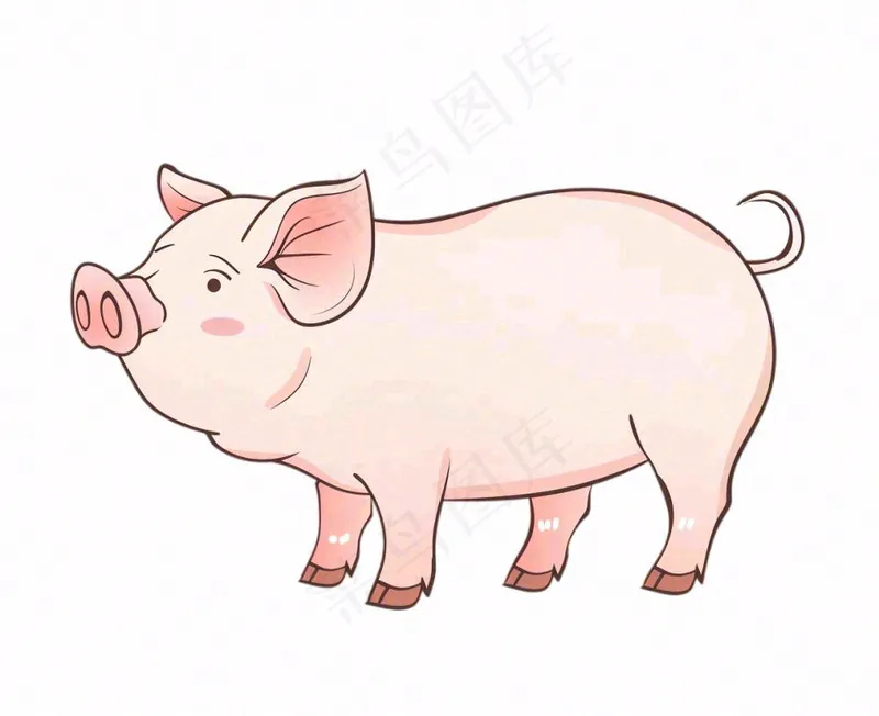 猪牲畜动物卡通插画免抠(1216x992)