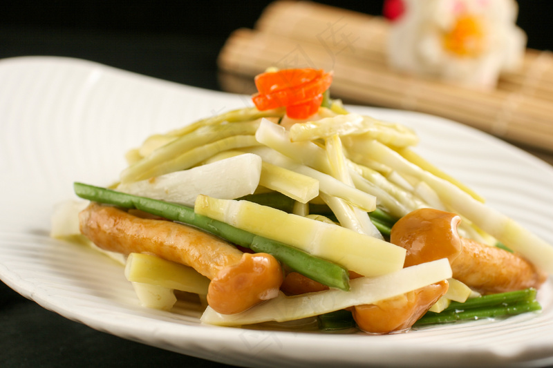 清炒笋干竹笋美食