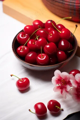 新鲜樱桃车厘子水果摄影图