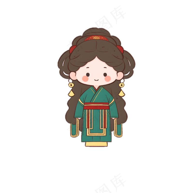可爱Q版汉服卡通女生 (10)