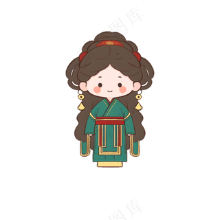 可爱Q版汉服卡通女生 (10)