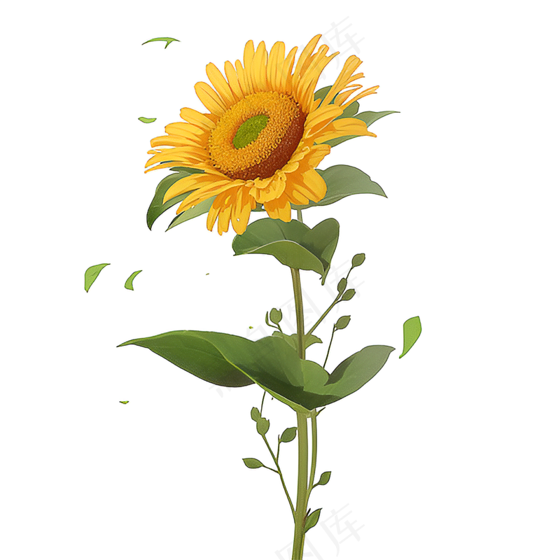 黄色向日葵免抠素材30