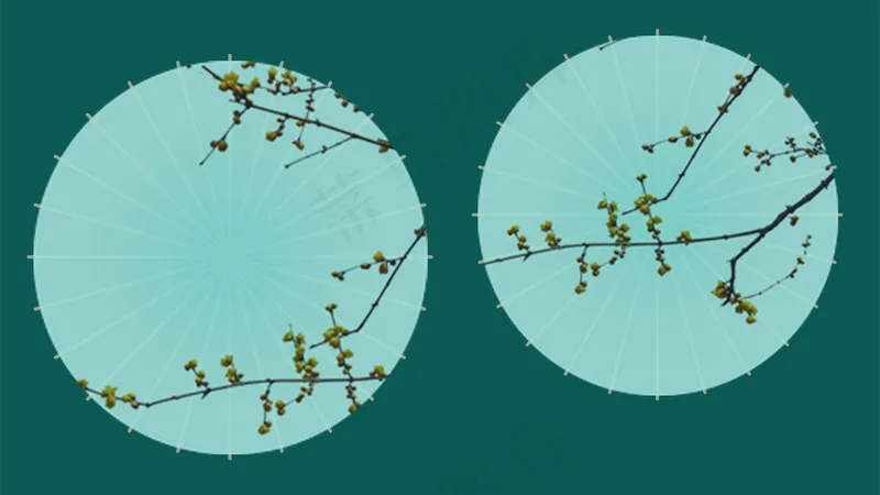 古风系清明节素材油纸伞psd模版下载