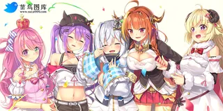 动漫女孩组合 背景1