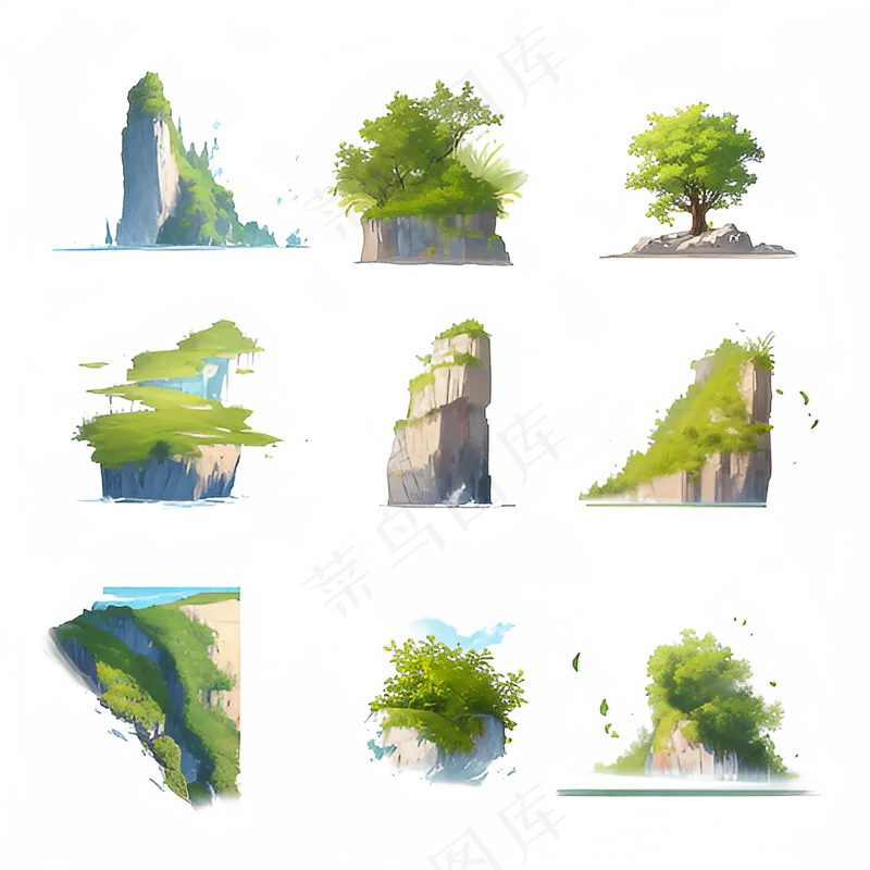 手绘练习小植物花草系列38