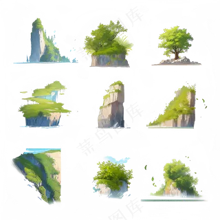 手绘练习小植物花草系列38