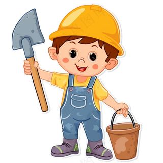 维修工人劳动人民装修卡通插画免抠
