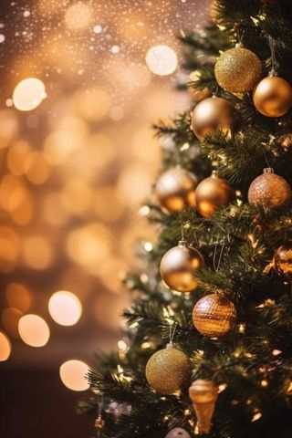 圣诞树浪漫灯光背景