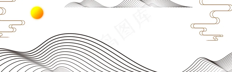 中式水墨PSD分层古风banner模板90psd模版下载