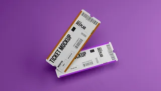 单色背景精致可撕门票正反两面17样机