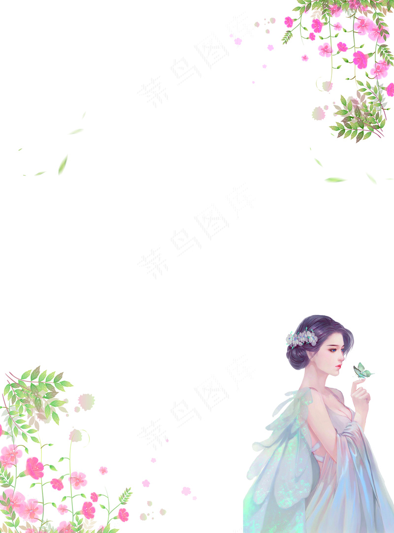 小清新底图psd模版下载