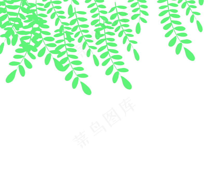 手绘卡通叶子psd模版下载
