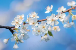 春日樱花花朵摄影图