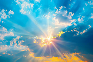 蓝天白云天气天空摄影图