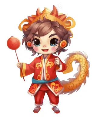 国潮人物龙形象