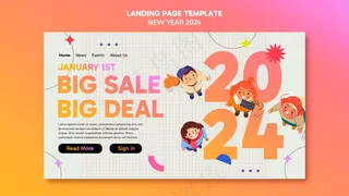 2024大促海报易拉宝印刷黄色风格电商销售平面设计